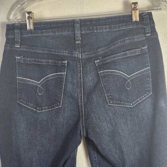 Lee Riders Darkest Wash Midrise Straight Leg Cotton Poly Span Jeans Size 8P - Picture 12 of 16